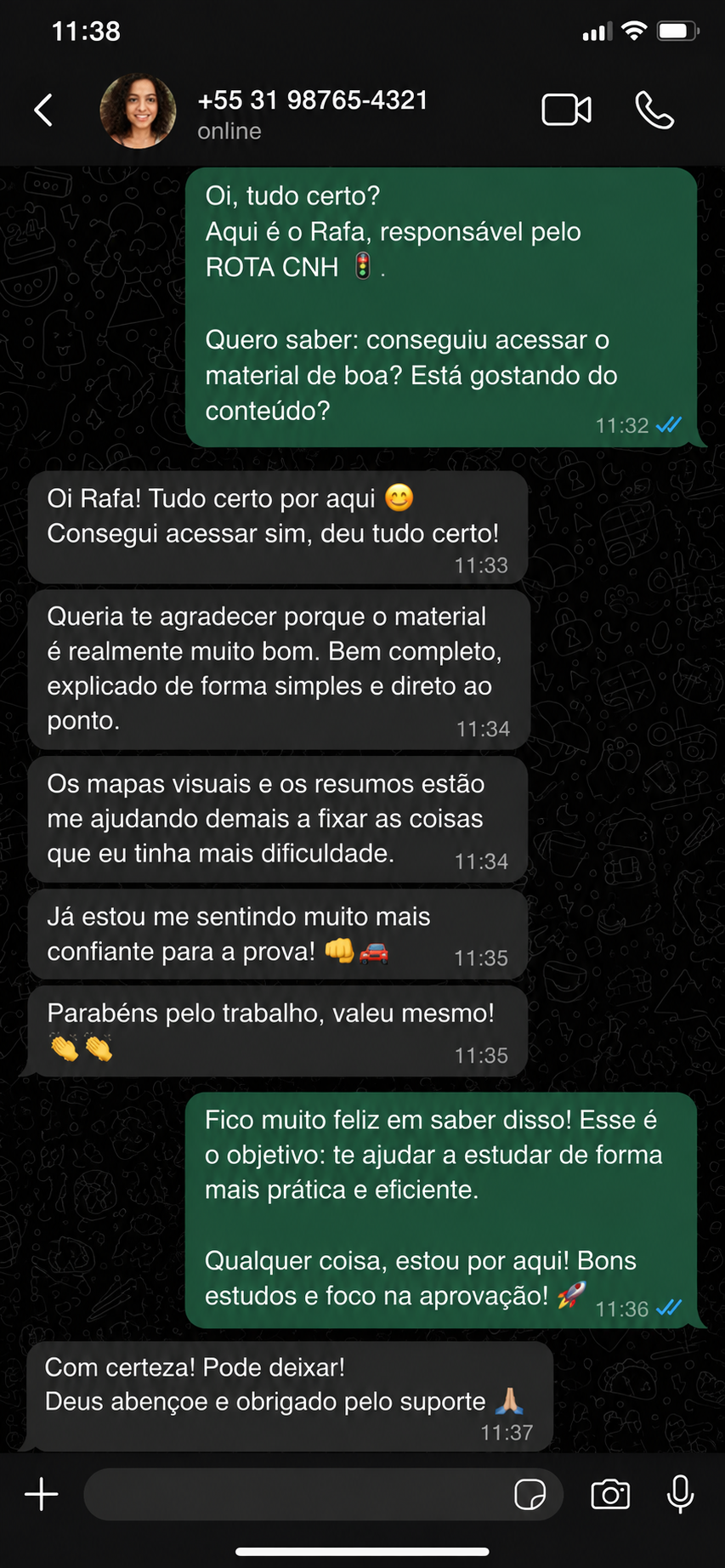 Depoimento de aluno do ROTA CNH 3